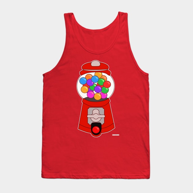 Fun Gumball Machine Cartoon Art Tank Top by Tshirtfort